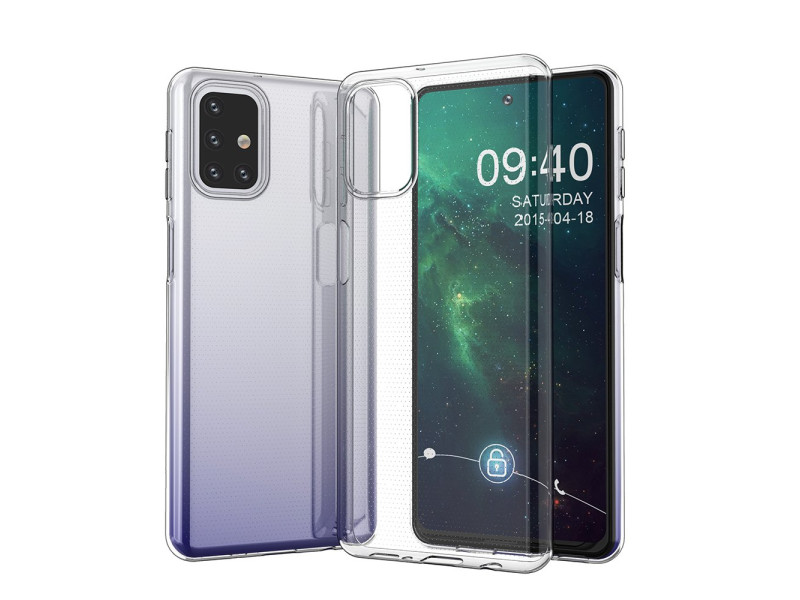 Newface Samsung Galaxy M31S Kılıf Lüx Şeffaf Silikon