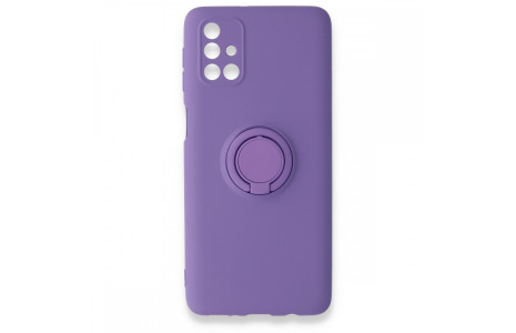 Newface Samsung Galaxy M31S Kılıf Viktor Yüzüklü Silikon - Mor