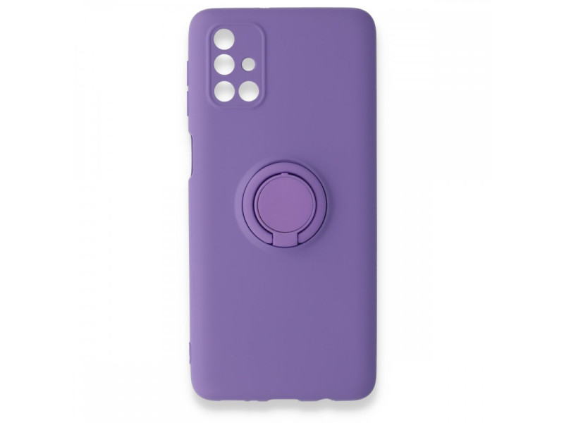 Newface Samsung Galaxy M31S Kılıf Viktor Yüzüklü Silikon - Mor
