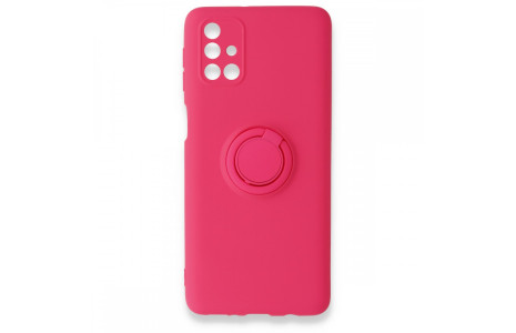 Newface Samsung Galaxy M31S Kılıf Viktor Yüzüklü Silikon - Pembe