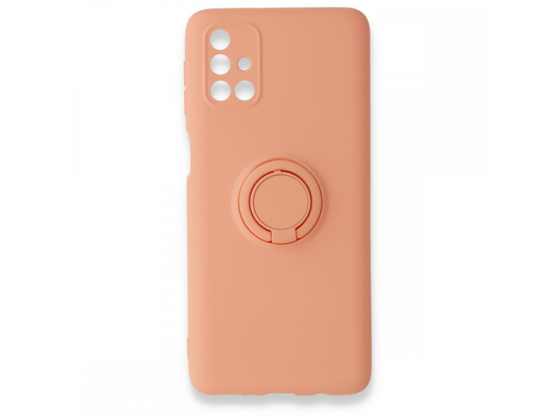 Newface Samsung Galaxy M31S Kılıf Viktor Yüzüklü Silikon - Pudra