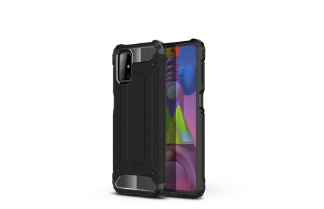 Newface Samsung Galaxy M51 Kılıf Tank Silikon Kapak - Siyah