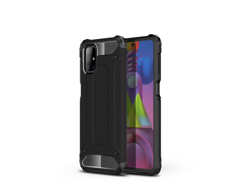 Newface Samsung Galaxy M51 Kılıf Tank Silikon Kapak - Siyah