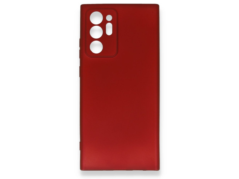Newface Samsung Galaxy Note 20 Ultra Kılıf First Silikon - Bordo