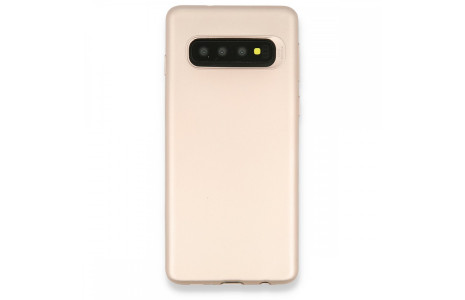 Newface Samsung Galaxy S10 Plus Kılıf First Silikon - Gold