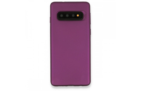 Newface Samsung Galaxy S10 Plus Kılıf First Silikon - Mürdüm
