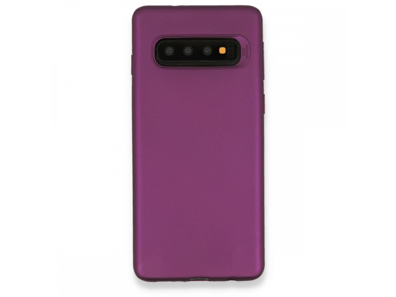 Newface Samsung Galaxy S10 Kılıf First Silikon - Mürdüm
