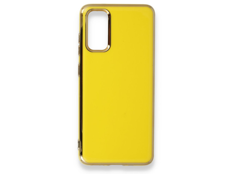 Newface Samsung Galaxy S20 Plus Kılıf İkon Silikon - Sarı