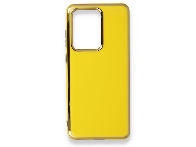 Newface Samsung Galaxy S20 Ultra Kılıf İkon Silikon - Sarı
