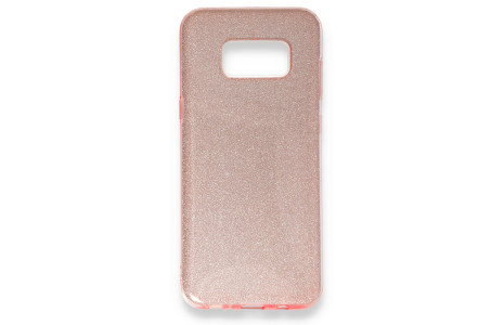 Newface Samsung Galaxy S8 Plus Kılıf Simli Katmanlı Silikon - Rose