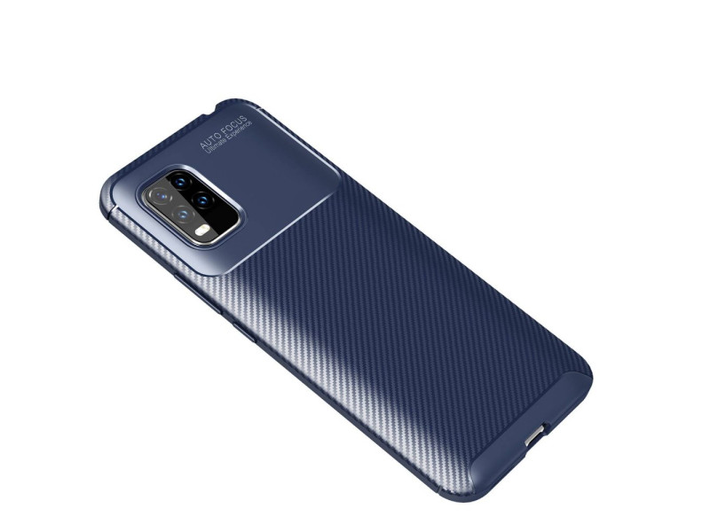 Newface Xiaomi Mi 10 Lite Kılıf Focus Karbon Silikon - Lacivert