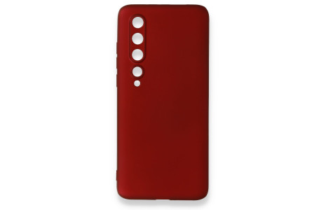 Newface Xiaomi Mi 10 Kılıf First Silikon - Bordo