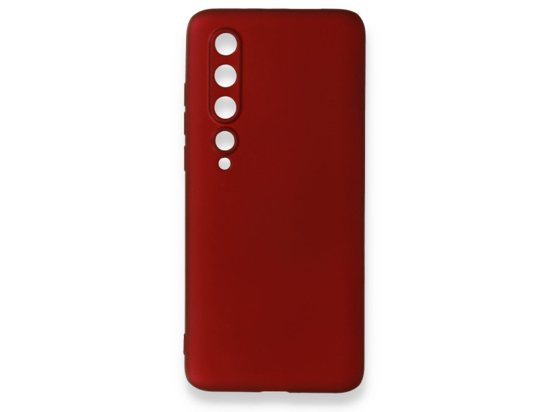 Newface Xiaomi Mi 10 Kılıf First Silikon - Bordo