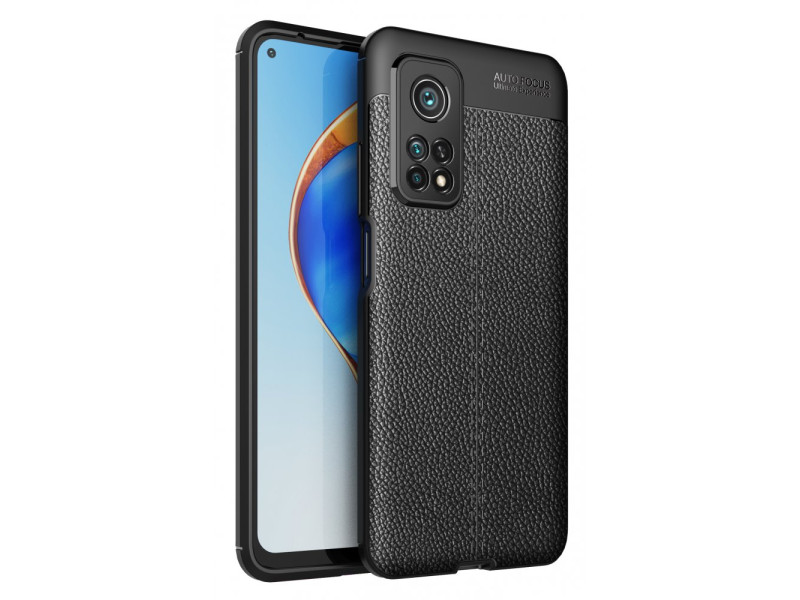 Newface Xiaomi Mi 10T Pro Kılıf Focus Derili Silikon - Siyah