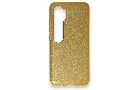 Newface Xiaomi Mi Note 10 Pro Kılıf Simli Katmanlı Silikon - Gold