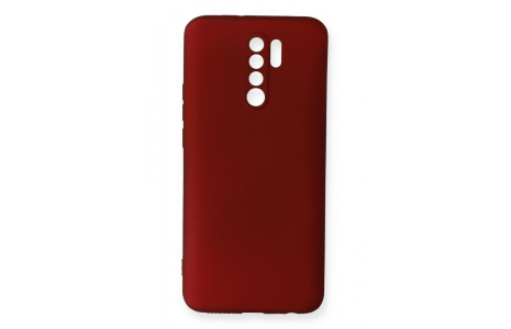 Newface Xiaomi Redmi 9 Kılıf First Silikon - Bordo