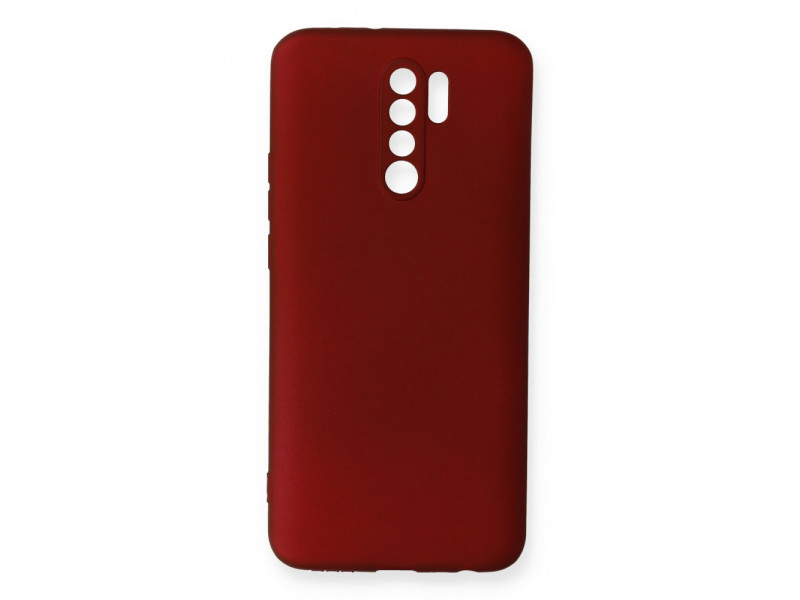 Newface Xiaomi Redmi 9 Kılıf First Silikon - Bordo
