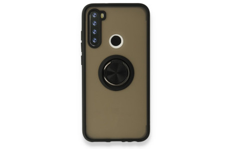 Newface Xiaomi Redmi Note 8 Kılıf Montreal Yüzüklü Silikon Kapak - Siyah