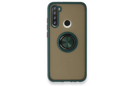 Newface Xiaomi Redmi Note 8 Kılıf Montreal Yüzüklü Silikon Kapak - Yeşil