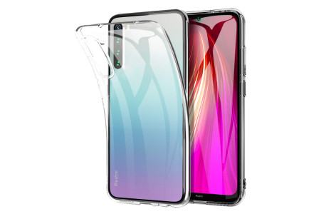 Newface Xiaomi Redmi Note 8 Kılıf Lüx Şeffaf Silikon