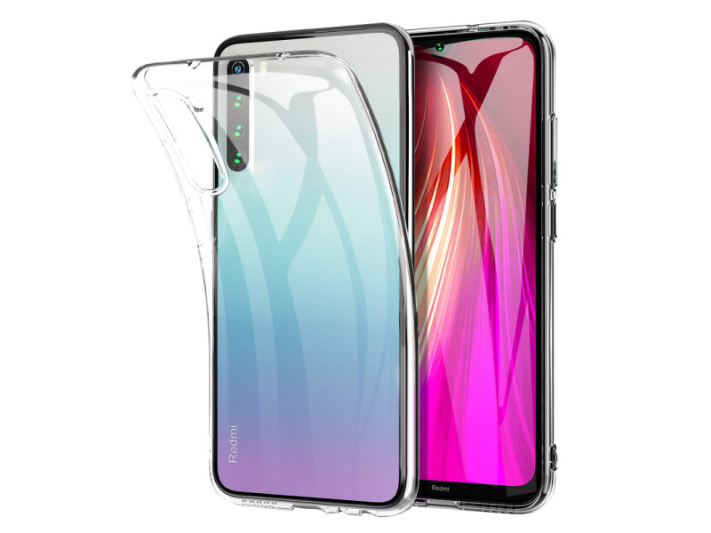 Newface Xiaomi Redmi Note 8 Kılıf Lüx Şeffaf Silikon