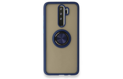 Newface Xiaomi Redmi Note 8 Pro Kılıf Montreal Yüzüklü Silikon Kapak - Lacivert
