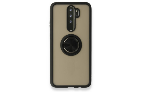Newface Xiaomi Redmi Note 8 Pro Kılıf Montreal Yüzüklü Silikon Kapak - Siyah