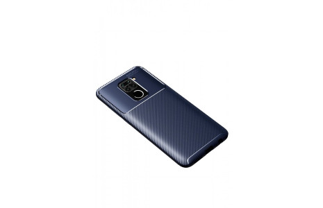 Newface Xiaomi Redmi Note 9 Kılıf Focus Karbon Silikon - Lacivert