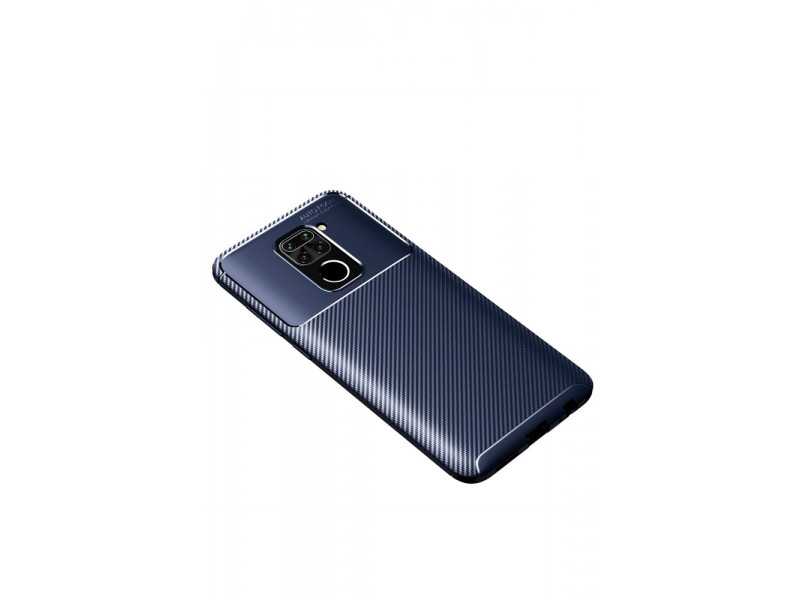 Newface Xiaomi Redmi Note 9 Kılıf Focus Karbon Silikon - Lacivert