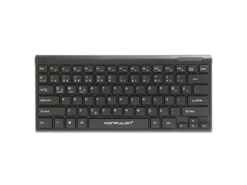 Konfulon V6 Bluetooth 5.0 Standlı Türkçe Q Klavye - Siyah