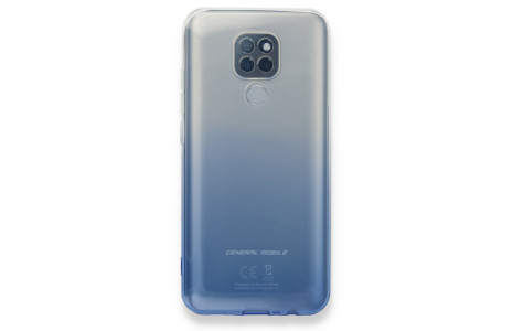 Newface General Mobile GM 20 Kılıf Lüx Çift Renkli Silikon - Mavi