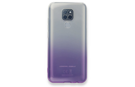 Newface General Mobile GM 20 Kılıf Lüx Çift Renkli Silikon - Mor