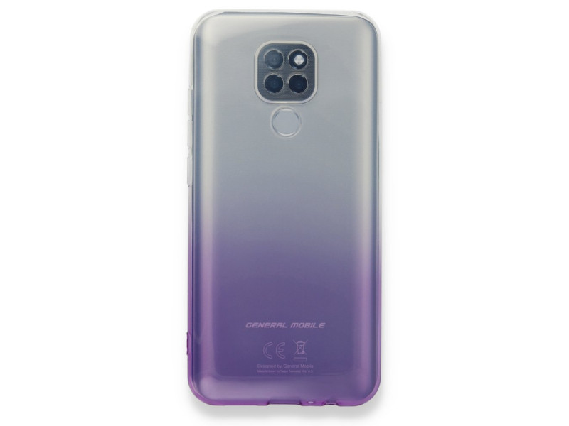 Newface General Mobile GM 20 Kılıf Lüx Çift Renkli Silikon - Mor