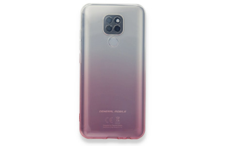 Newface General Mobile GM 20 Kılıf Lüx Çift Renkli Silikon - Pembe