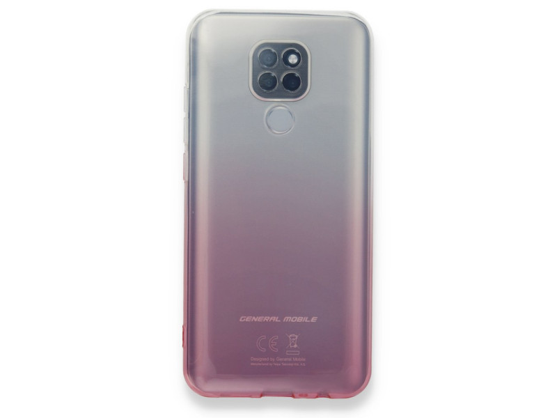 Newface General Mobile GM 20 Kılıf Lüx Çift Renkli Silikon - Pembe
