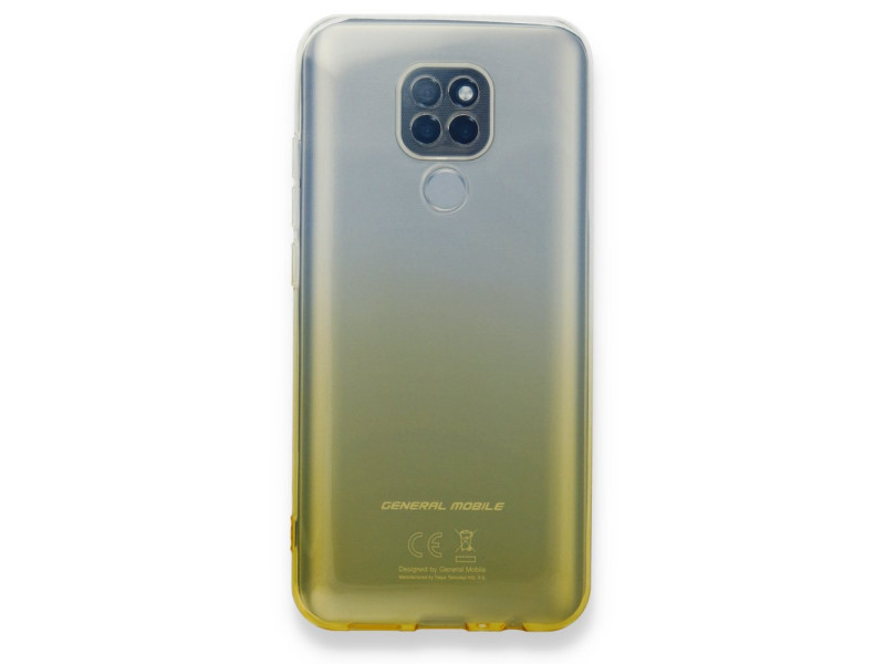 Newface General Mobile GM 20 Kılıf Lüx Çift Renkli Silikon - Sarı
