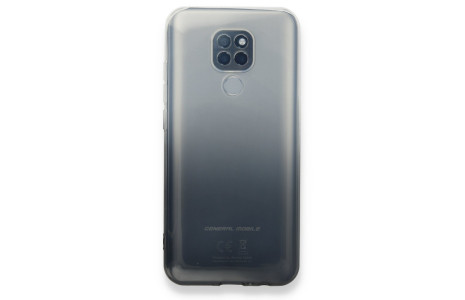Newface General Mobile GM 20 Kılıf Lüx Çift Renkli Silikon - Siyah