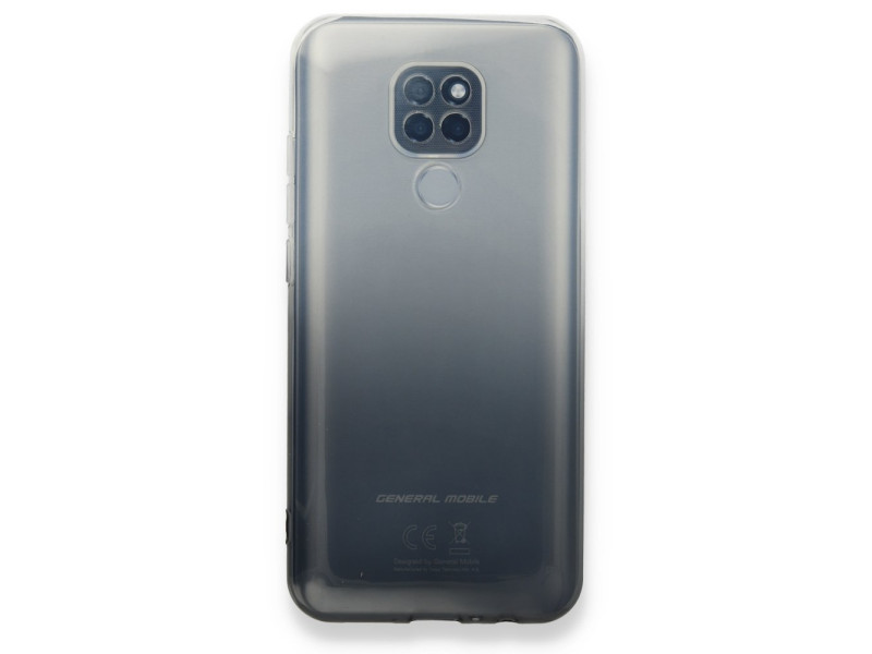 Newface General Mobile GM 20 Kılıf Lüx Çift Renkli Silikon - Siyah