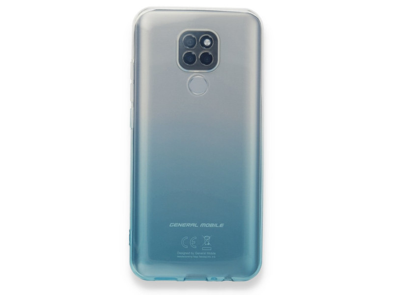Newface General Mobile GM 20 Kılıf Lüx Çift Renkli Silikon - Turkuaz
