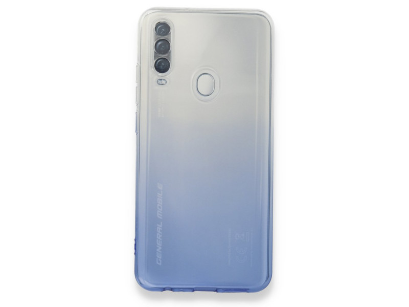 Newface General Mobile GM 20 Pro Kılıf Lüx Çift Renkli Silikon - Mavi