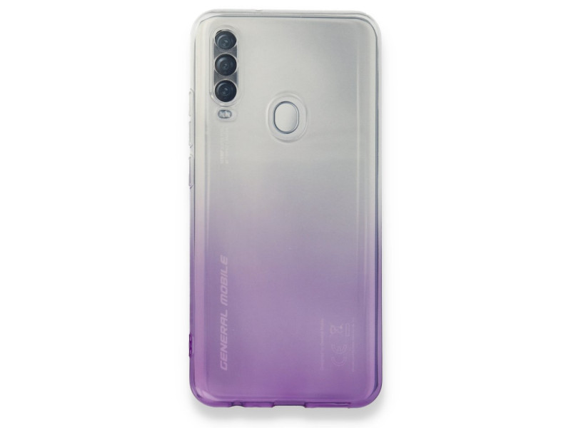 Newface General Mobile GM 20 Pro Kılıf Lüx Çift Renkli Silikon - Mor