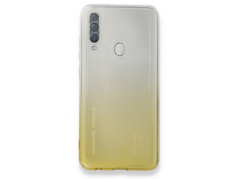 Newface General Mobile GM 20 Pro Kılıf Lüx Çift Renkli Silikon - Sarı