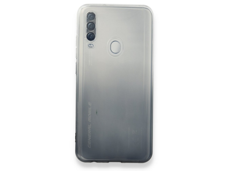 Newface General Mobile GM 20 Pro Kılıf Lüx Çift Renkli Silikon - Siyah