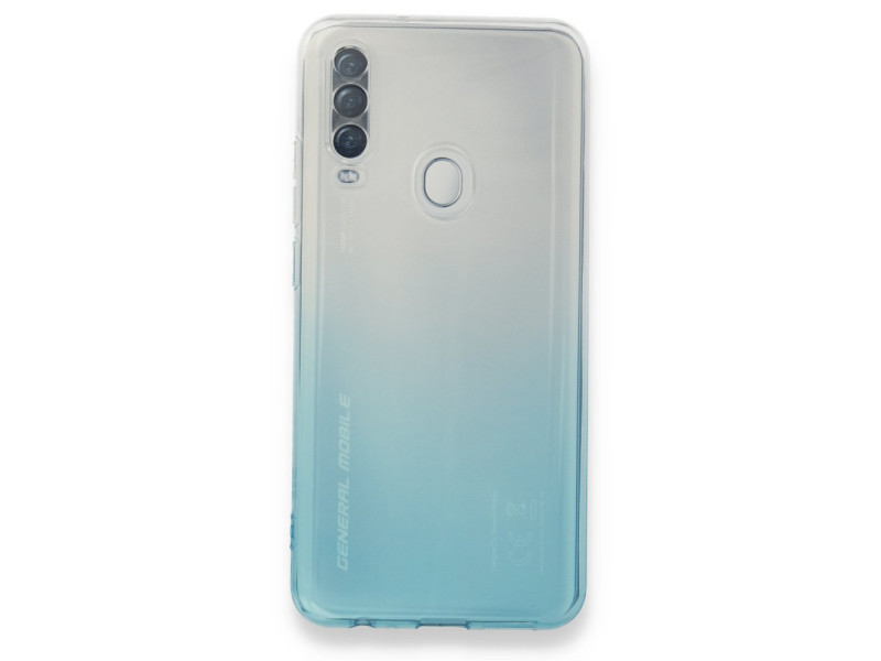 Newface General Mobile GM 20 Pro Kılıf Lüx Çift Renkli Silikon - Turkuaz