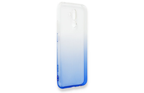 Newface Huawei Mate 20 Lite Kılıf Lüx Çift Renkli Silikon - Mavi
