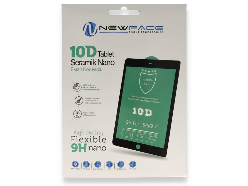 Newface iPad 10.2 (7.nesil) Tablet 10D Seramik Nano