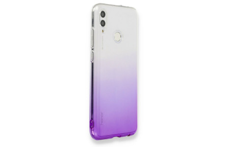 Newface Huawei P Smart 2019 Kılıf Lüx Çift Renkli Silikon - Mor