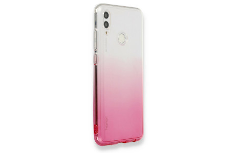 Newface Huawei P Smart 2019 Kılıf Lüx Çift Renkli Silikon - Pembe
