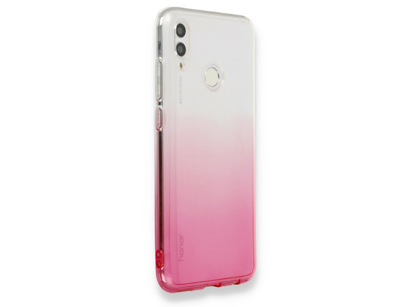 Newface Huawei P Smart 2019 Kılıf Lüx Çift Renkli Silikon - Pembe