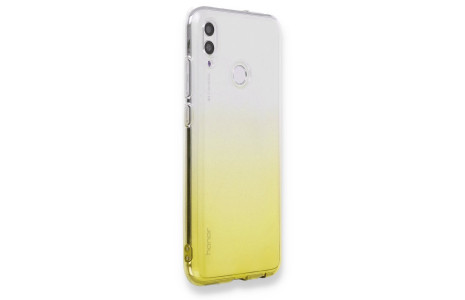 Newface Huawei P Smart 2019 Kılıf Lüx Çift Renkli Silikon - Sarı